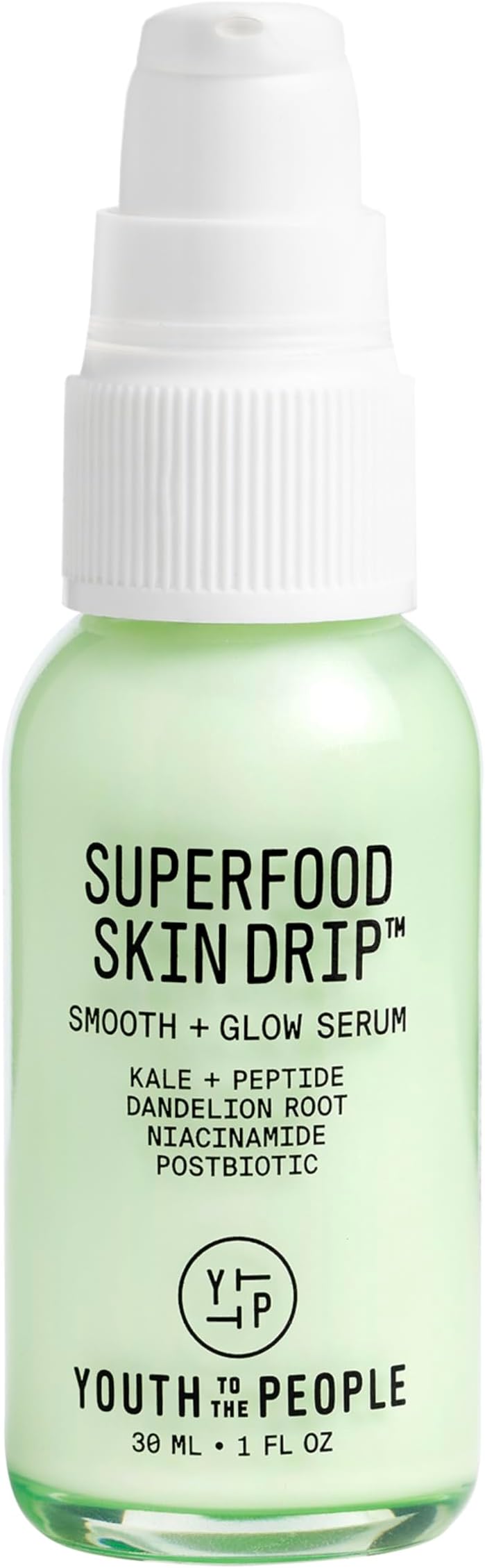 Superfood Skin Drip Glow Barrier Serum - Peptides + Niacinamide, Strengthens Skin Barrier, Evens Tone, Smooths Texture, Dewy Finish Makeup Primer, for All Textures, Vegan - 1 floz