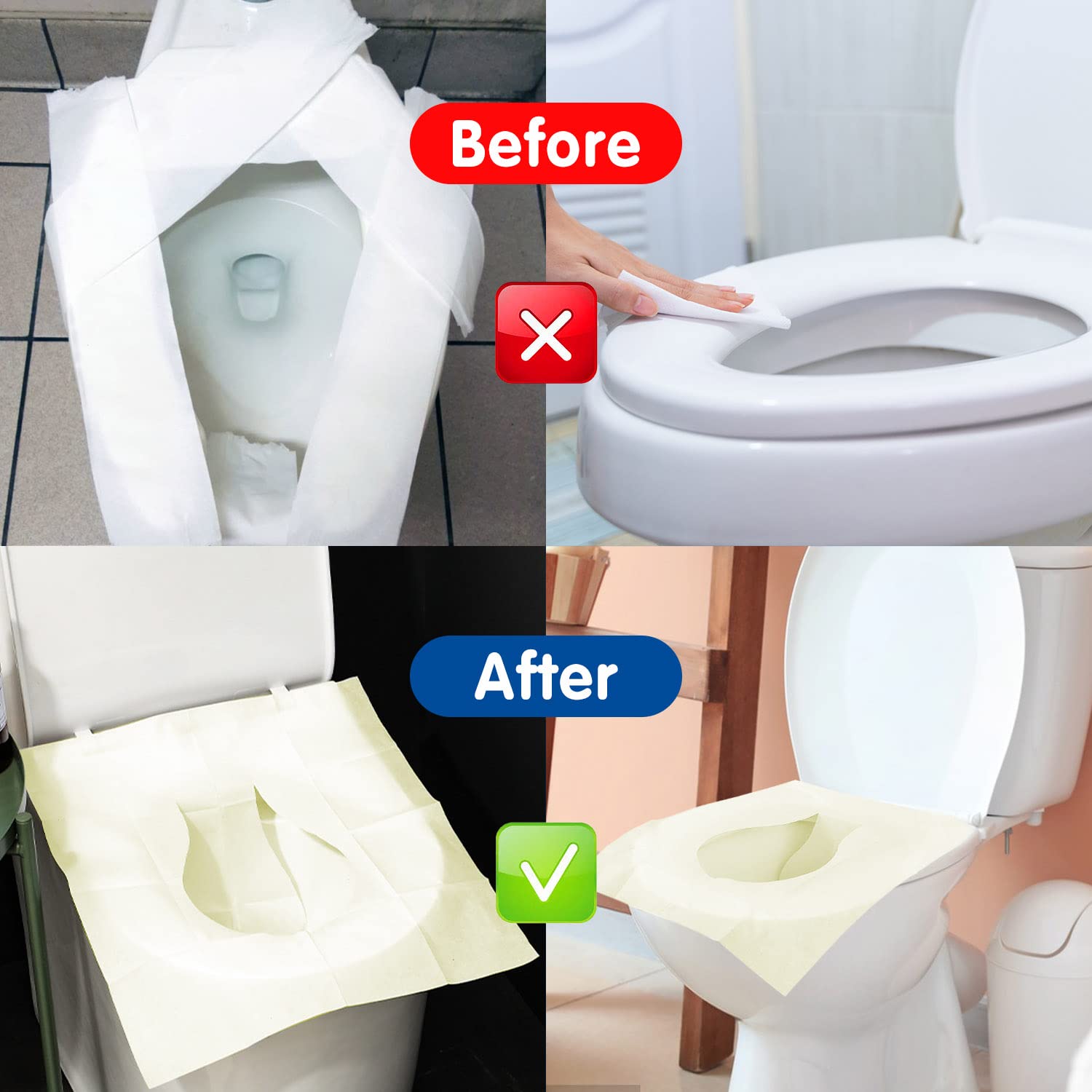 Copriwater Usa E Getta Igienici - 60 Pezzi Monouso Per Viaggi E Bagni Pubblici - Foto 4