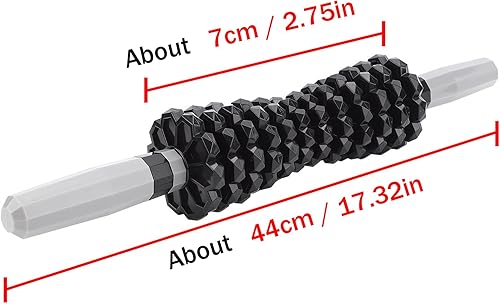 Miniatura 2 de ANKROYU Varilla de masaje de rodillo muscular barra de masaje de rodillo de masaje engranajes dentados para liberación profunda relajación muscular