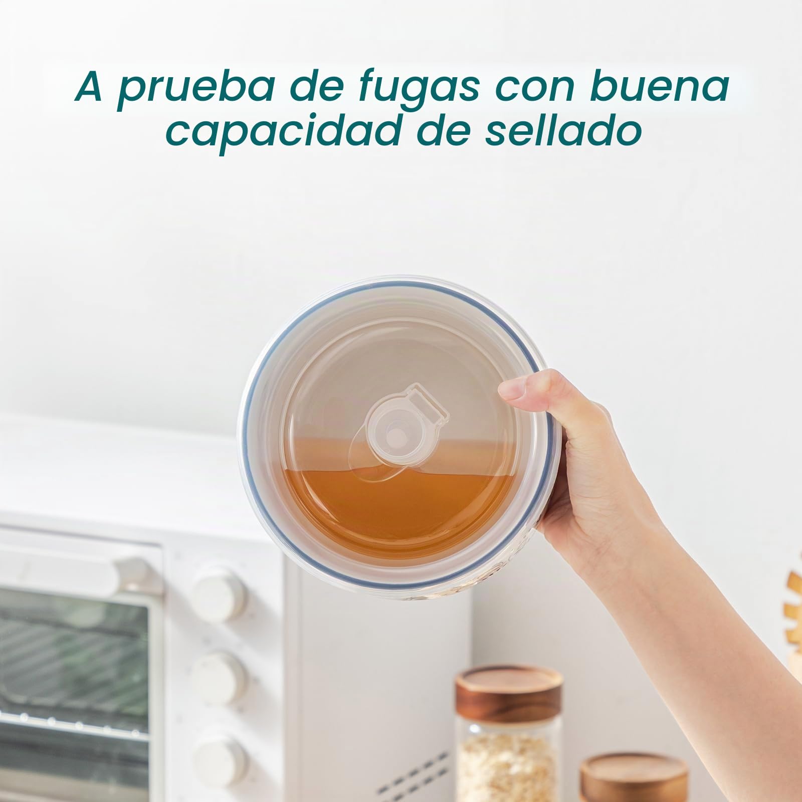 vancasso SELENE - Juego de 4 Cuencos de Porcelana con Tapas Herméticas, 300ml/600ml/1080ml/1800ml, Recipientes Herméticos para Sopa, Ensalada, Ramen, Apto para Microondas y Congelador, Azul y Blanco