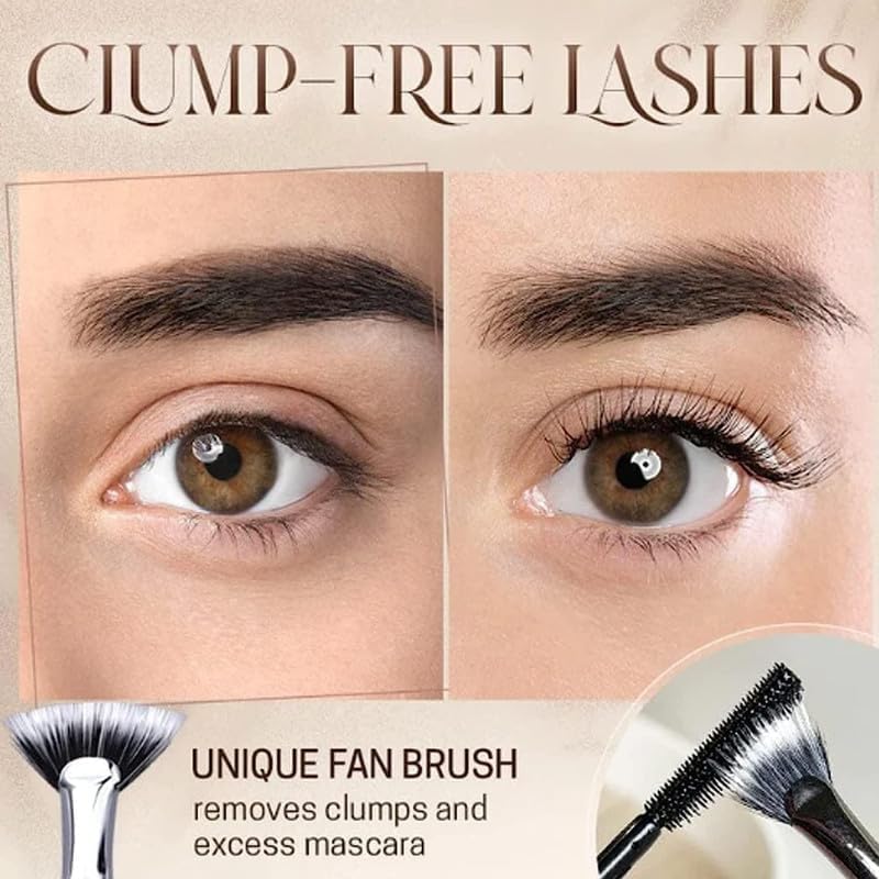 Miniatura 5 de Cepillo de pestañas festoneado de ángulo plegable  Herramienta separadora de pestañas  Cepillo de abanico de rímel en ángulo con forma de abanico