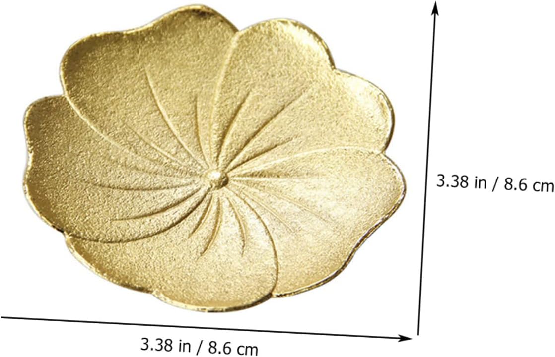 Metal Coaster Tea Cup Holder Lotus-Leaf Stand Cup Mats for Drinks Decor