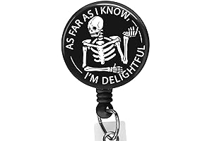 Nurse Badge Reel with Clever Saying 'As Far As I Know'