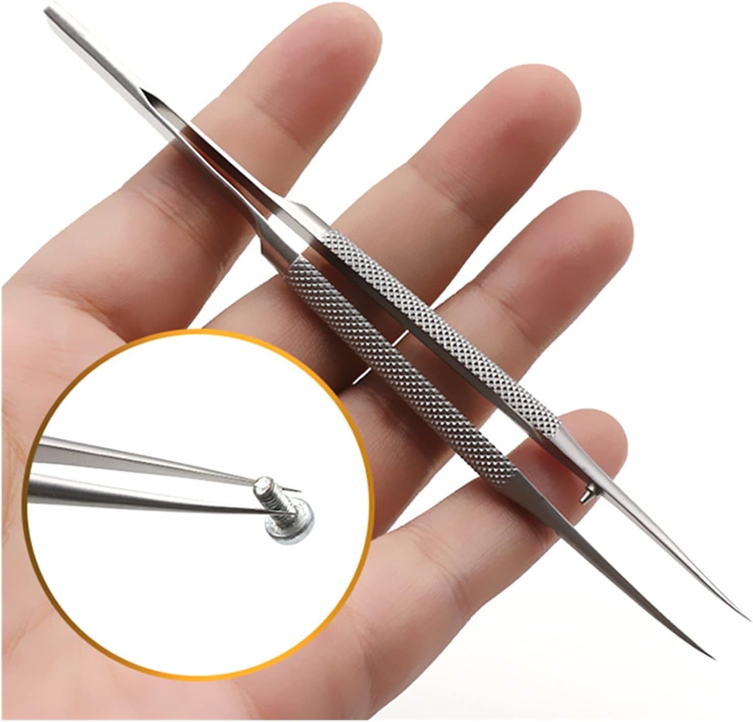 New Phone Repair Tools Jump Line Tweezers Clip 0.02mm Fly Line Ultra Titanium Alloy Precision Tweezers Fit for iPhone Motherboard (Tweezer Tip Type : Bend and Straight)
