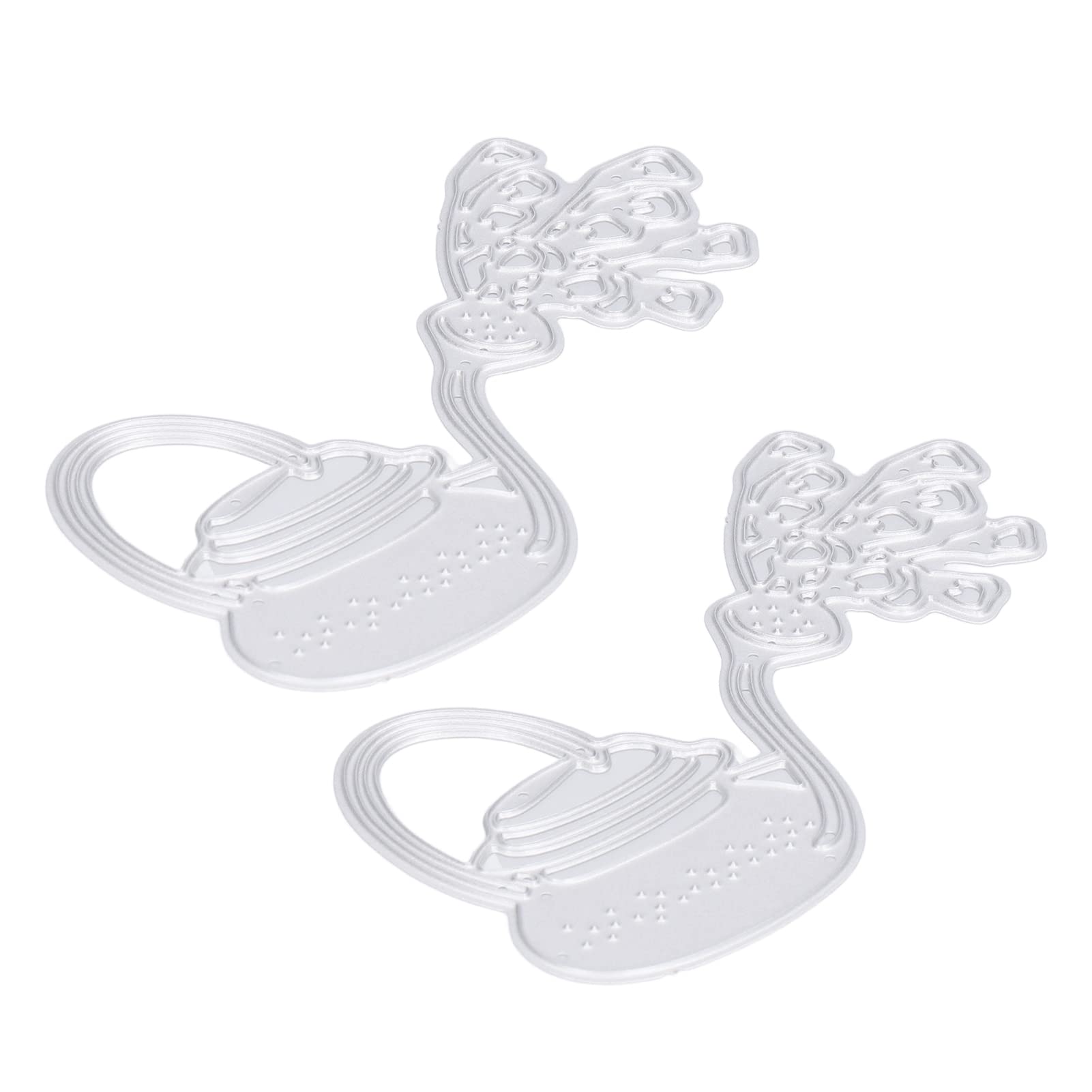 Respicefinem 2pcs Metal Die Cutting Watering Can Pattern Convenient Simple DIY Embossing Cut Frames Ideal for Scrapbooking Card Making and Home Decorations