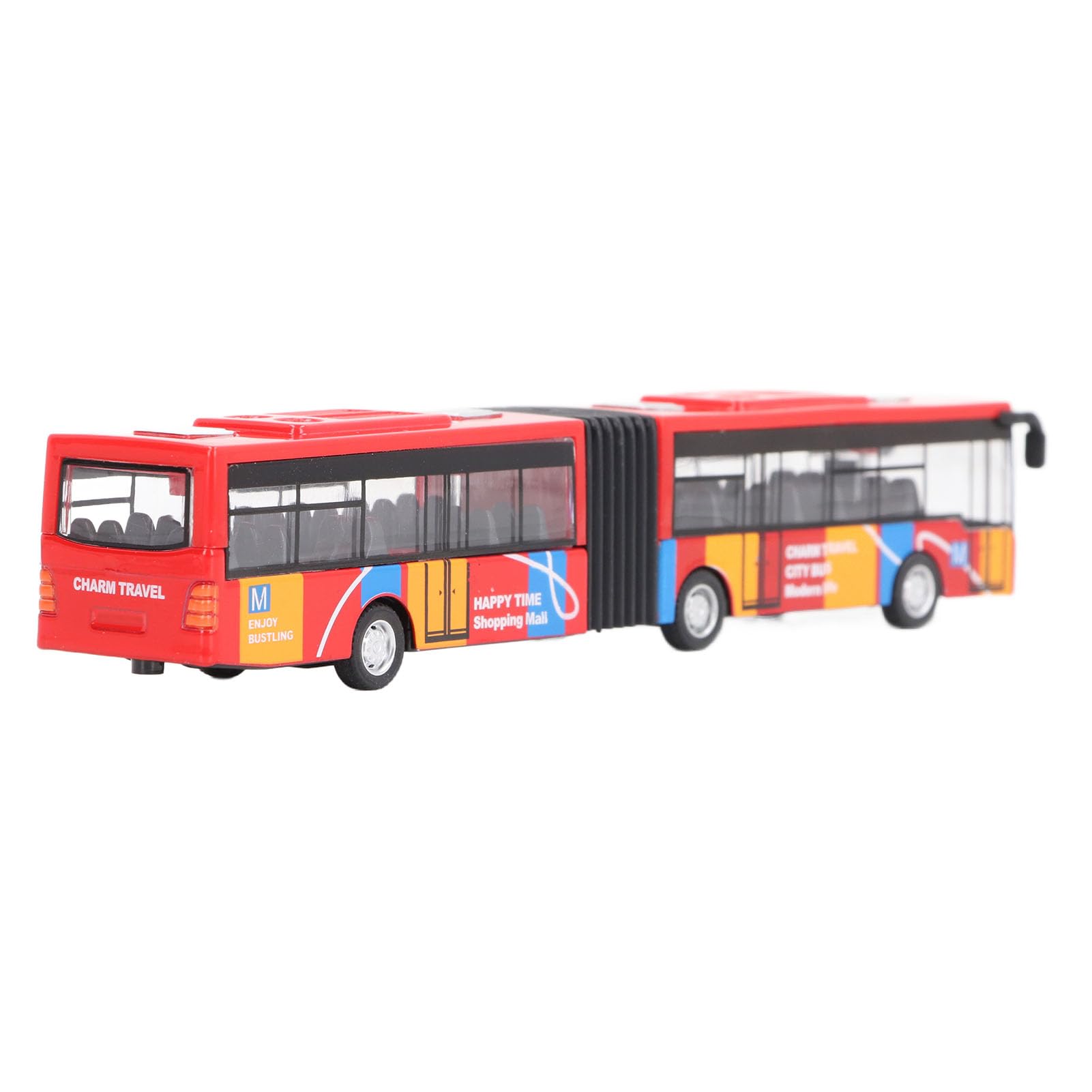 Keenso City Bus Toys,Die Cast Alloy Pull Back Vehicles Model Cars Toys for Kids Boys Girls (Red)