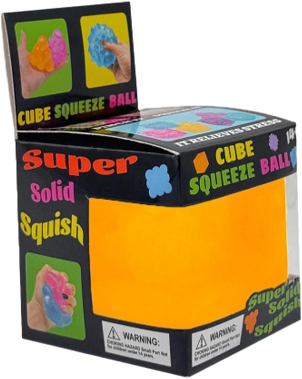 Ice Cube Squishies Toys Stress Cube Fidget Toys Stress Balls for Kids, Adults Squeeze Squishies Anxiety Stress Relief, Ice Squishy Cube Sugar Balls Sensory Toy Nice Ball Cubes with Box (Blue) — view 9