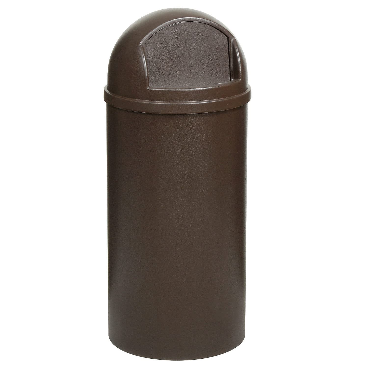 Rubbermaid Commercial Products Marshal Classic Container, Round Trash Can, 25 Gallons, Brown, Outdoor for Parks/College Campuses/Outdoor Shopping Malls