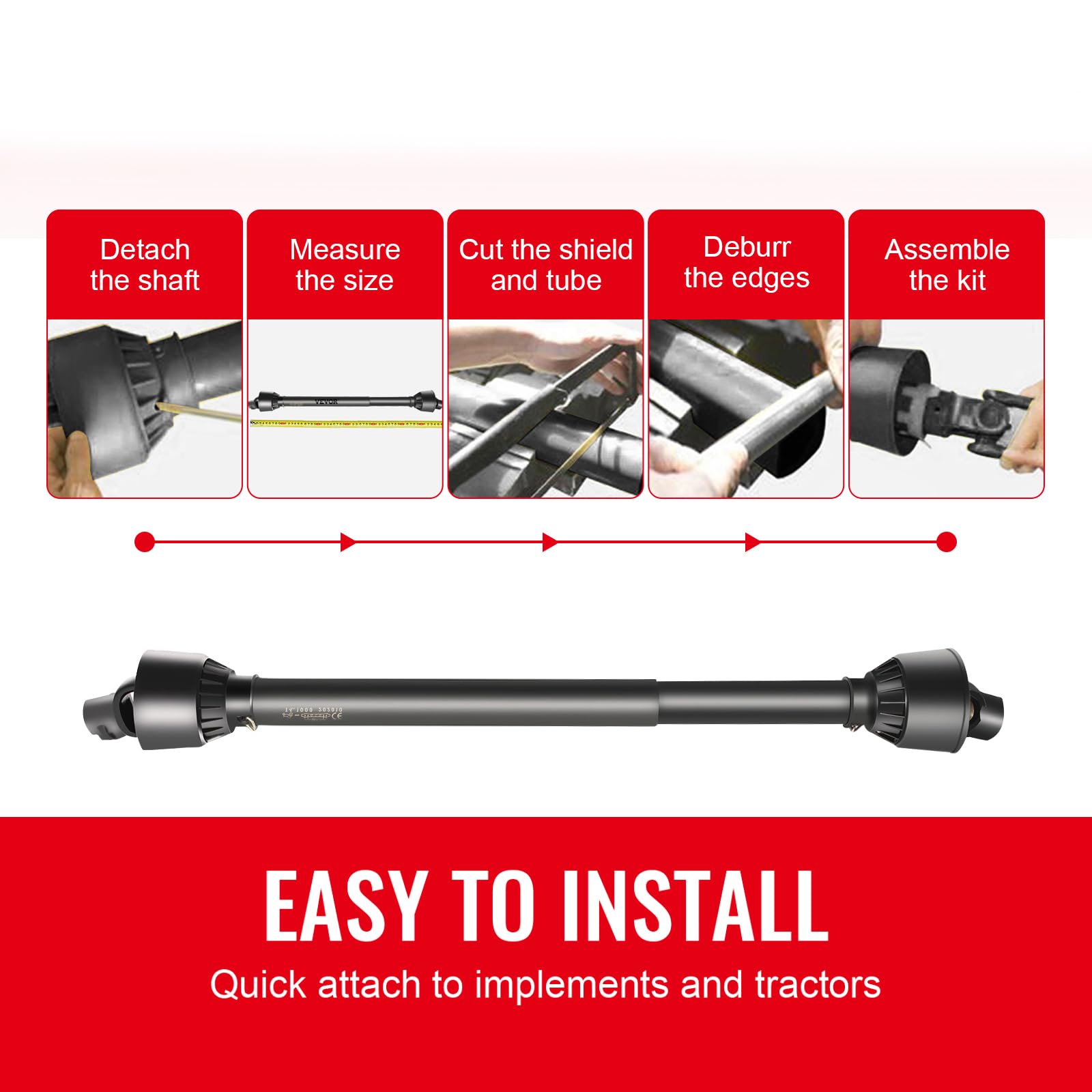 たさ Amazon.com: Happybuy PTO Shaft, 1-3/8