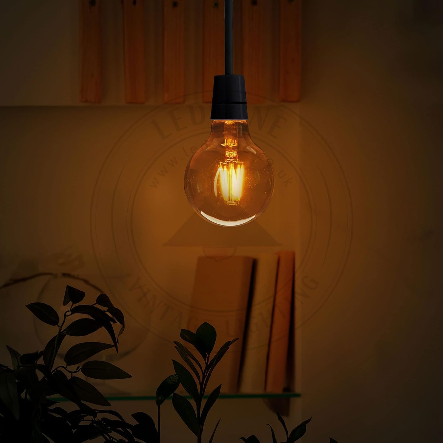 LEDSone G95 E27 4W Edison Style LED Filament Classic Globe Shape Light Retro Vintage Bernstein Light Birne 2700K Warm White Screw Bulbs (10er Pack)