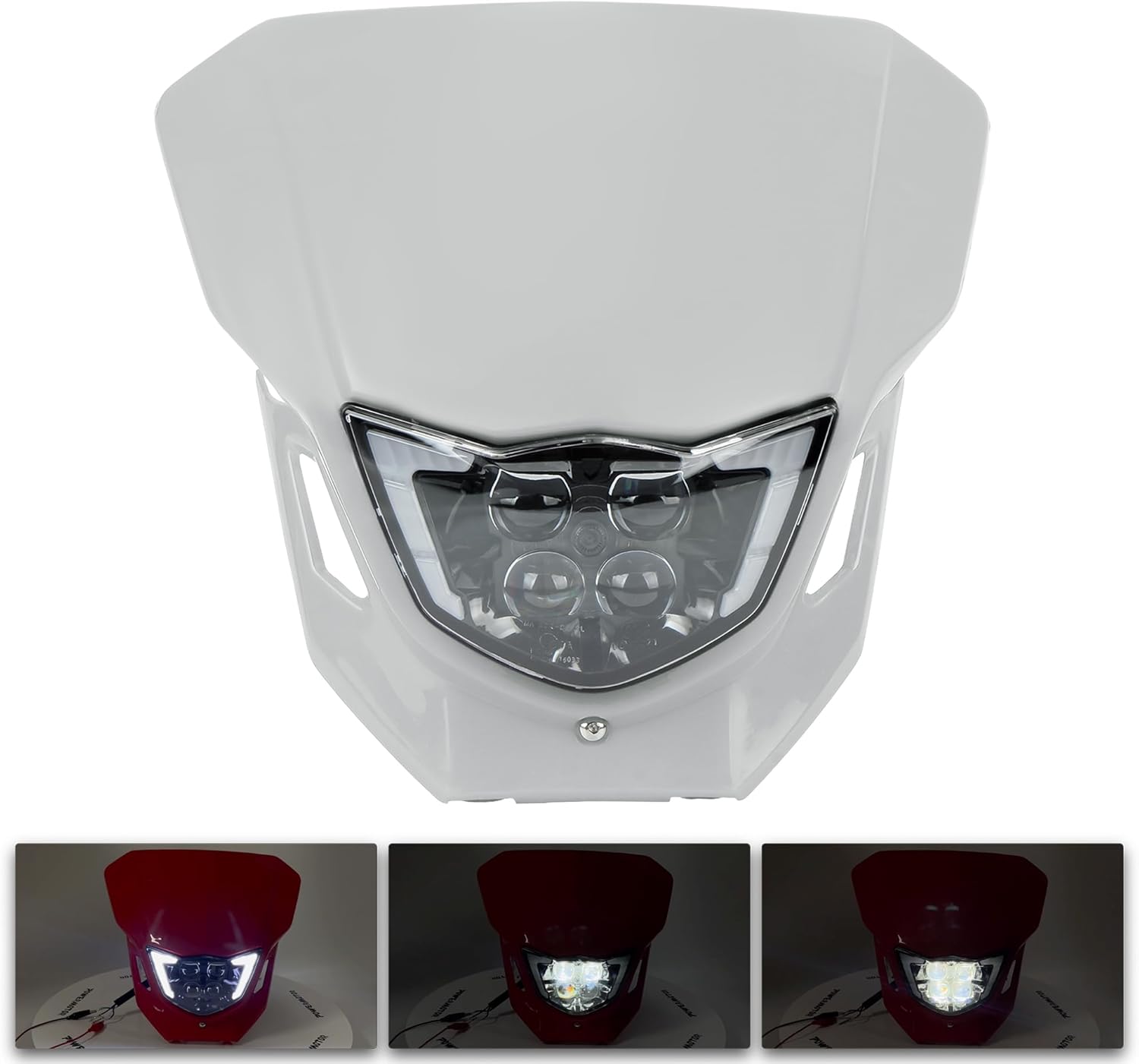 PowerMotorDirt Bike Headlight,Motorcycle LED Head Light Universal for WR250F WR450F YZ250F YZ450F 250F 450F MX 2015-2019 Enduro Supermoto White