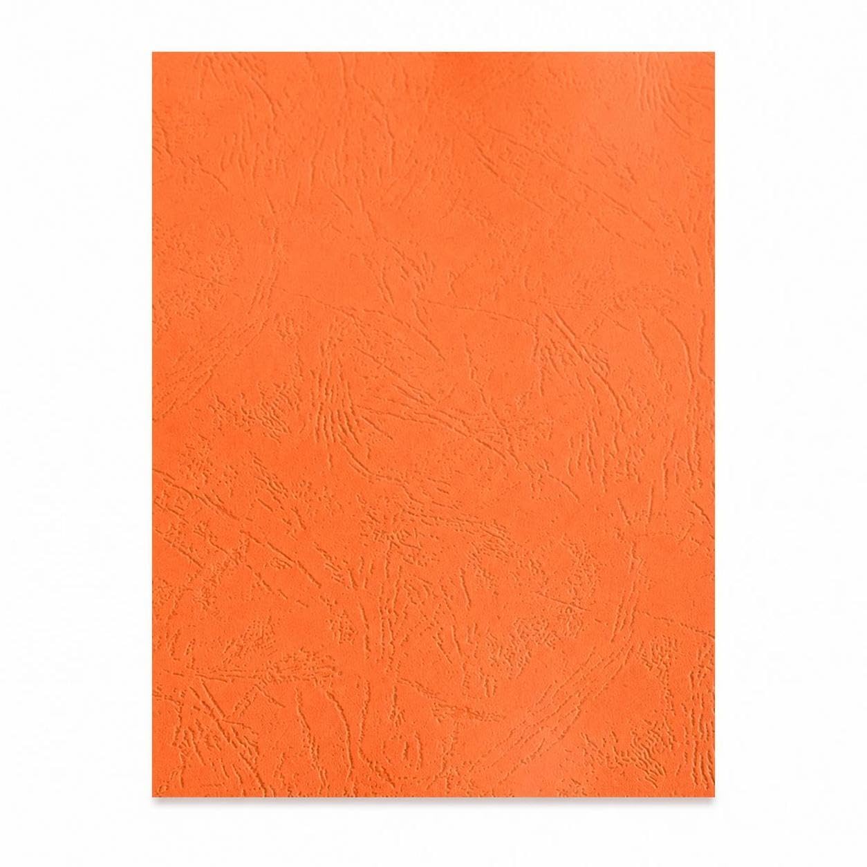 Karton 160g Geprägt Genarbt, Orangerot, A3++【297 * 460mm】 | Hochwertiges Papier, eeitige korn-Struktur, für Bindeeinbände, Speisekarten, für Präsentationen, für Bastelarbeiten
