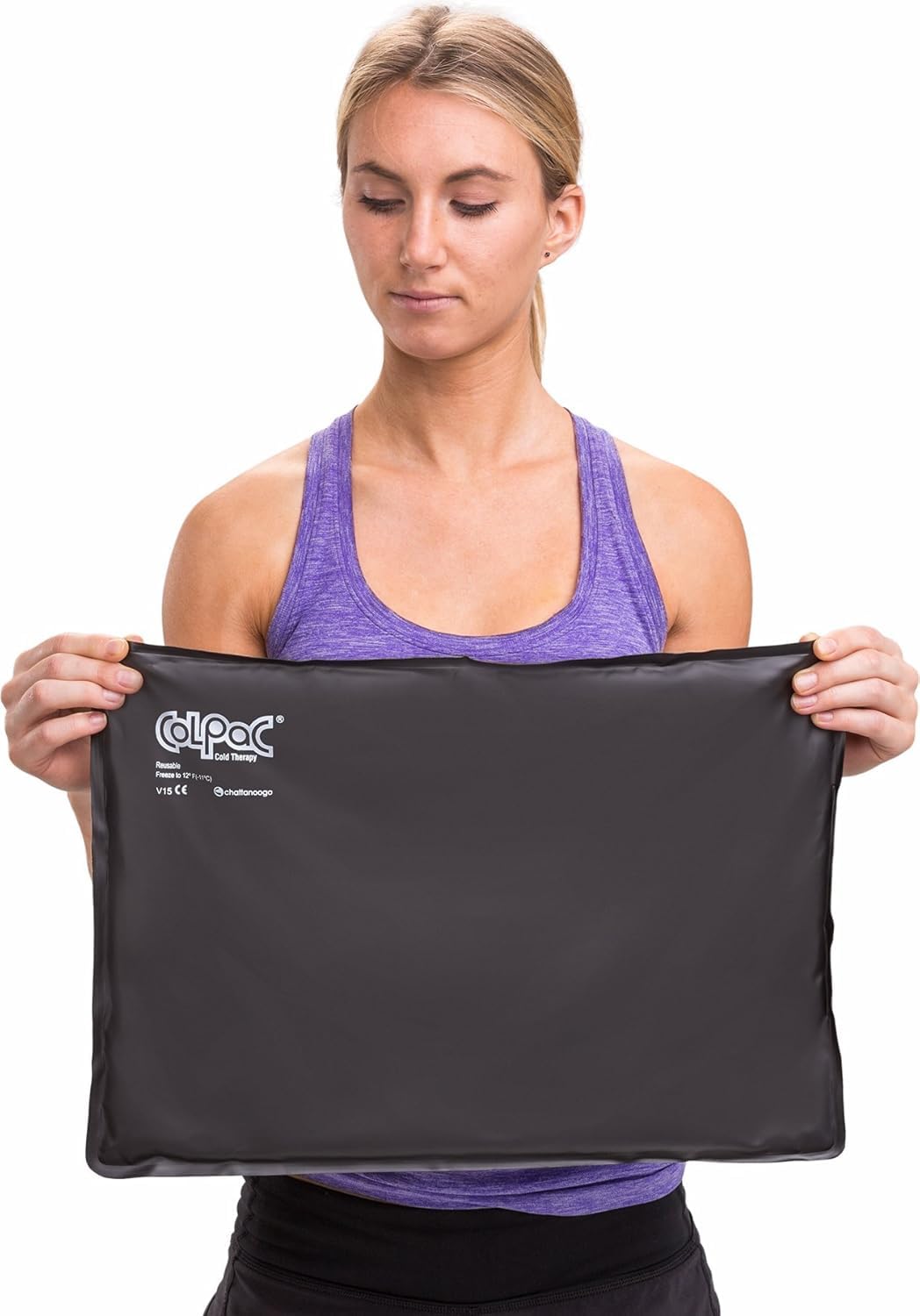 Chattanooga ColPac Cold Therapy, Black Polyurethane, X-Large/Oversized Cold Pack (12.5" x 18.5")