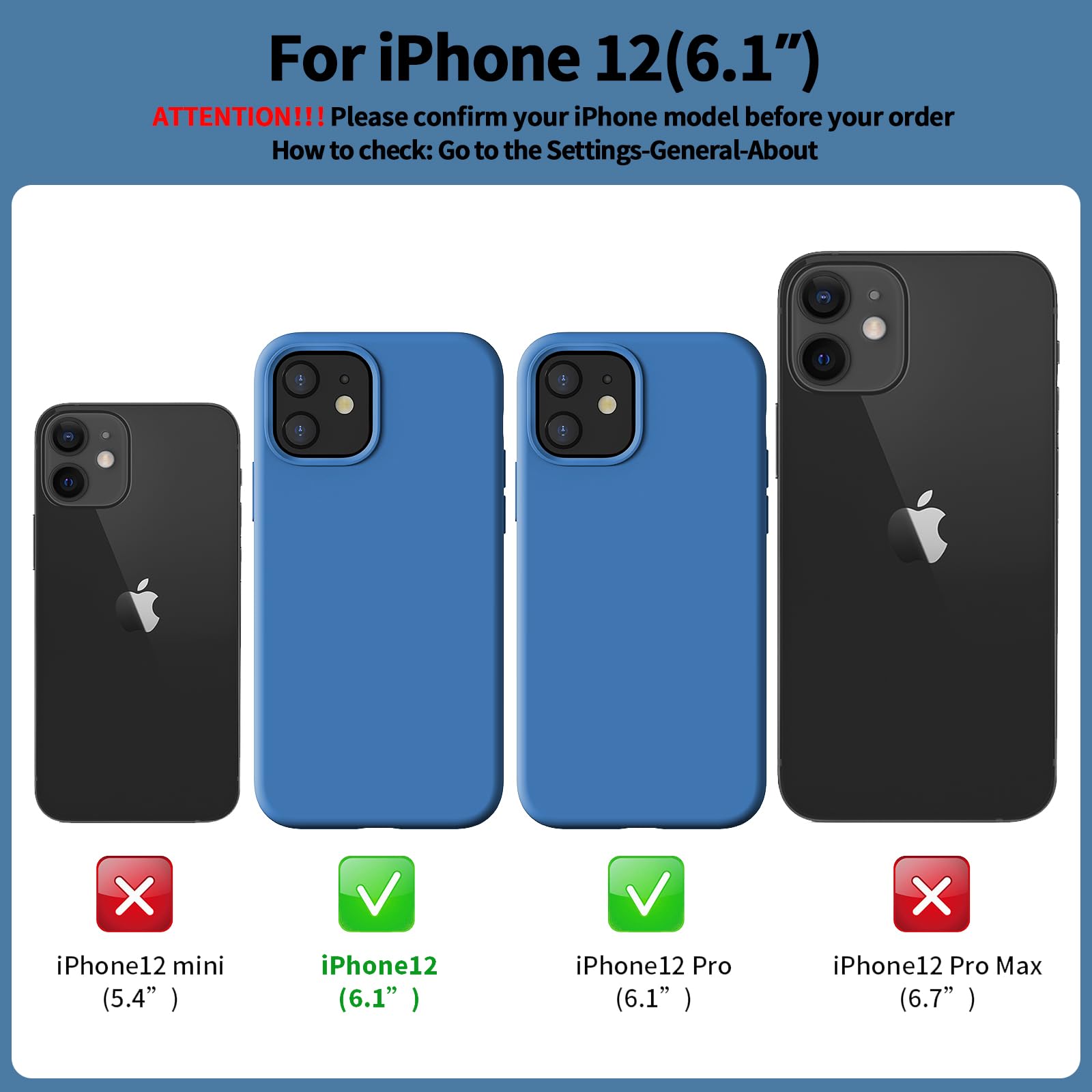 TAXXOE Silicone Case Compatible with iPhone 12 Case/12 pro case Soft Ultra Slim Protective Shockproof Liquid Silicone Phone Case,Anti-Scratch Microfiber Lining - Image 2