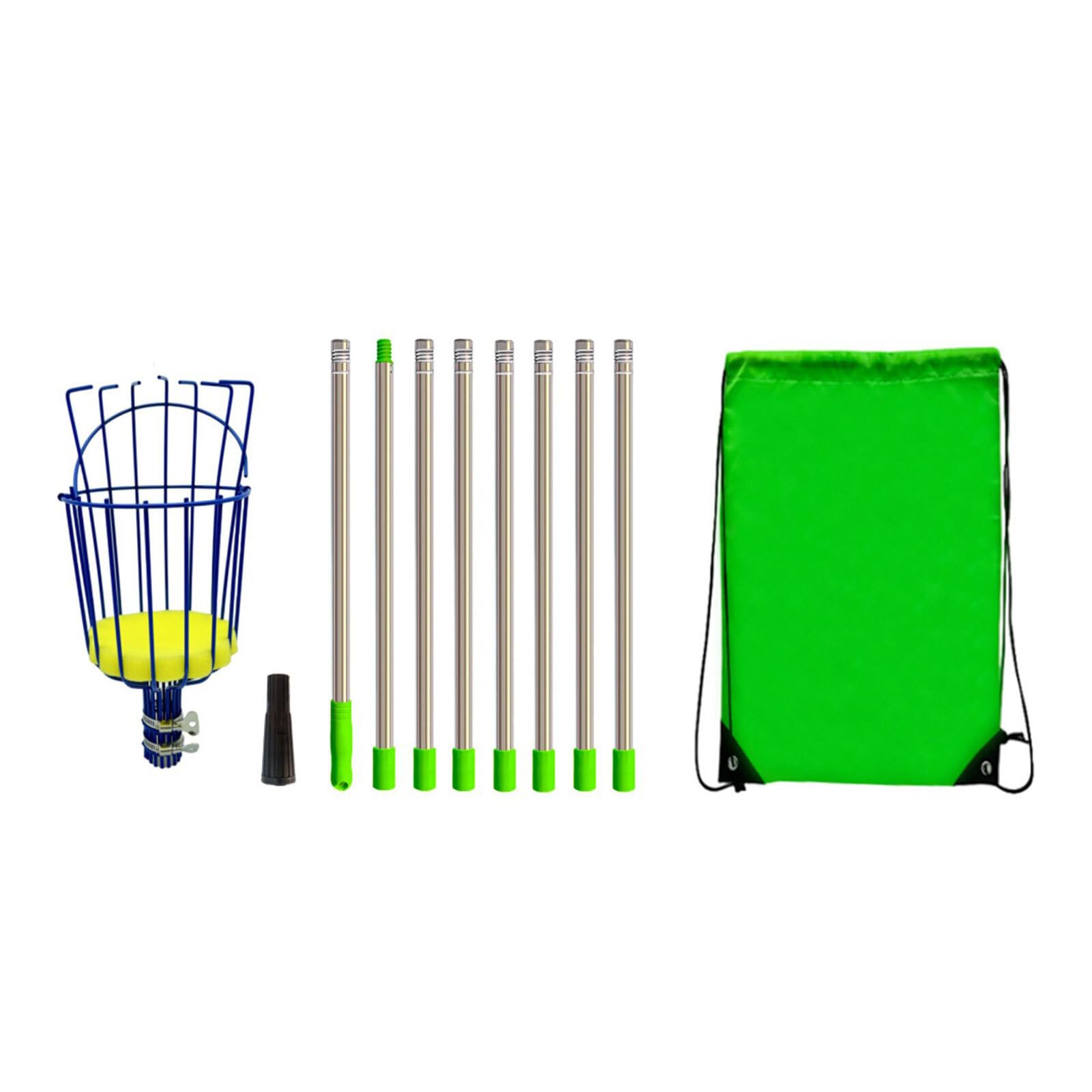 Cueilleur de Fruits Extensible cueillant des Pommes poires Oranges pour cueilleur Outil de cueilleur de Fruits avec Panier de préhension en Acier au Carbone, 3.2 m