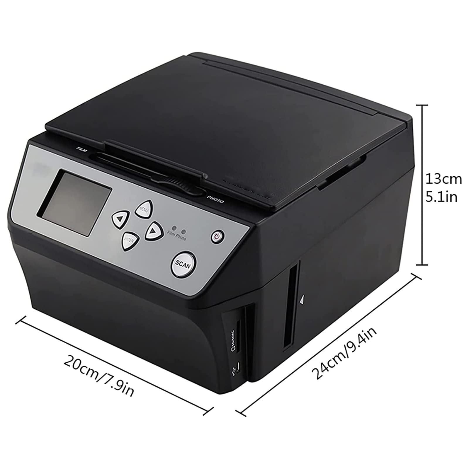 Scanner per film, ad alta risoluzione da 22 MP per 135 pellicole e diapositive da 35 mm, converte negativi in foto digitali JPG, uscita USB supportata