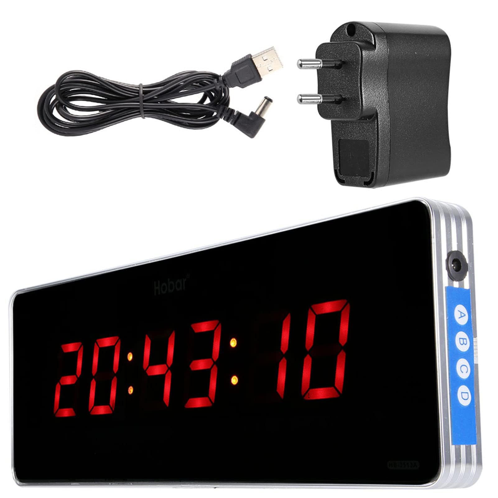 Orologio da Parete Digitale, Orologio Digitale da Parete da Orologio da Parete con Calendario Digitale a LED Orologi da Parete con Data(36*13*3cm-Orologio, minuti, secondi, display digitale)