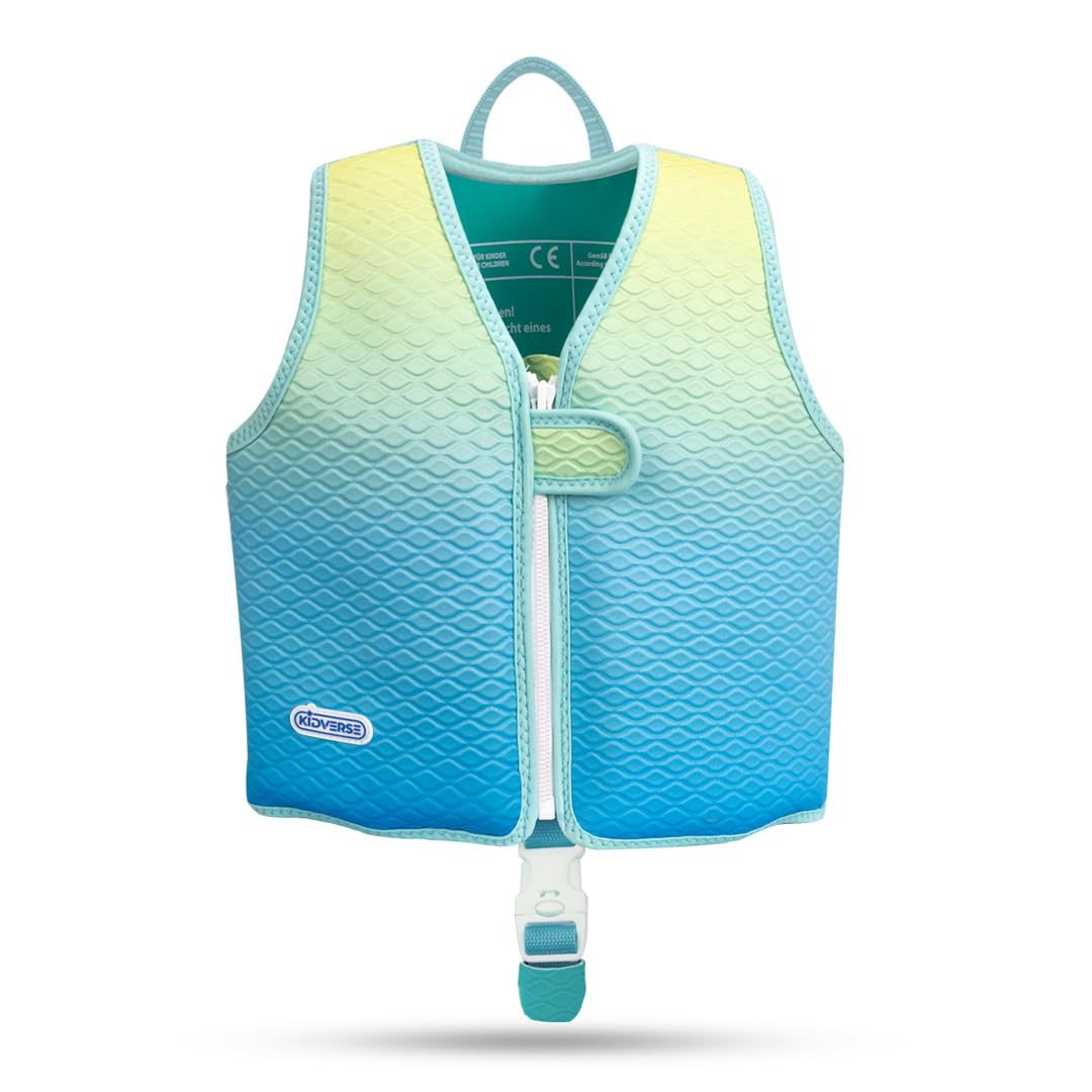 KIDVERSE Schwimmweste Kinder 2-6 Jahre - Komfort Schwimmhilfe mit Bauchumfang bis 62cm - Schwimmhilfe Kinder 2-6 Jahre - Kinderschwimmweste zum Schwimmen Lernen - Schwimmweste Kind