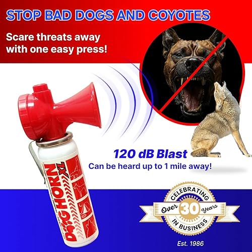 Miniatura 4 de Dog Horn XL – ¡El cuerno de aire original para perros! ¡Detén los ataques! ¡Asusta a los coyotes y a los animales salvajes! Herramienta de