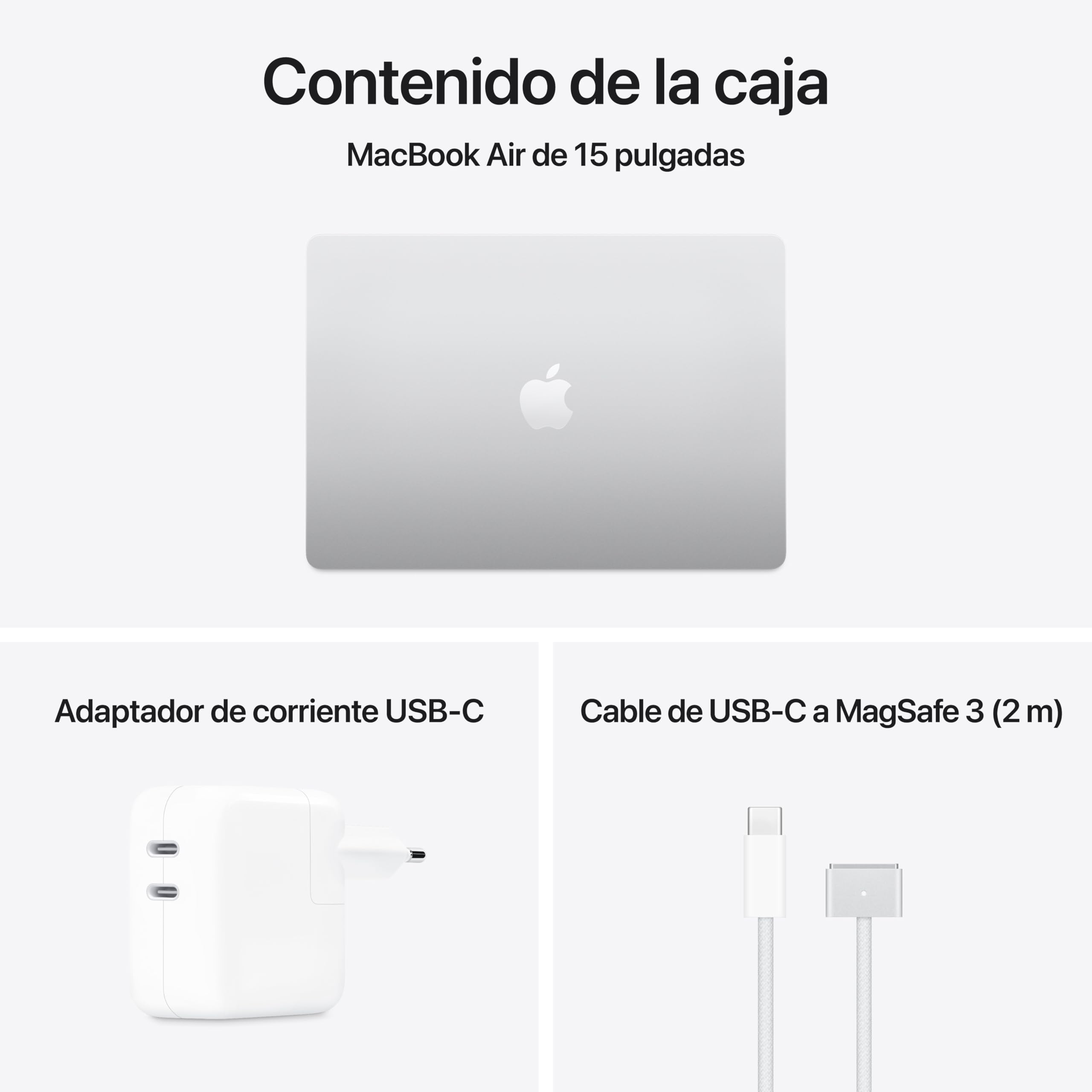 Apple 2025 MacBook Air de 15 Pulgadas con Chip M4: diseñado para Apple Intelligence, Pantalla Liquid Retina de 15,3 Pulgadas, 24 GB de Memoria unificada, 512 GB SSD, Teclado portugués; Plata