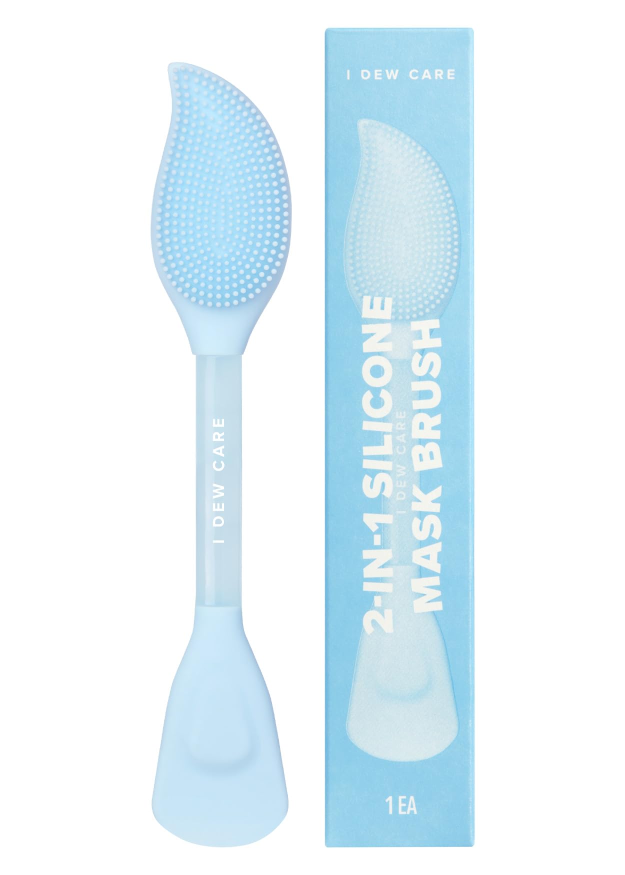 I DEW CARE Skincare Multi-Functional Applicator - 2-in-1 Cleansing Firming Silicone Mask Brush | Soft & Silky Hygenic, Facial Tool, Easy to Wash, Sustainble, Glass Skin, Jelly Spatula