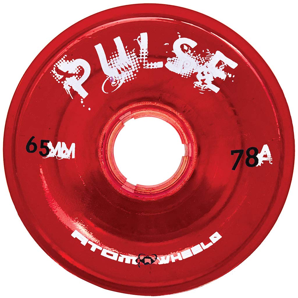ATOM SKATES Outdoor Quad Roller Wheels 78A ATOM PULSE 65x37 Red / 1 Pack - 4 Wheels