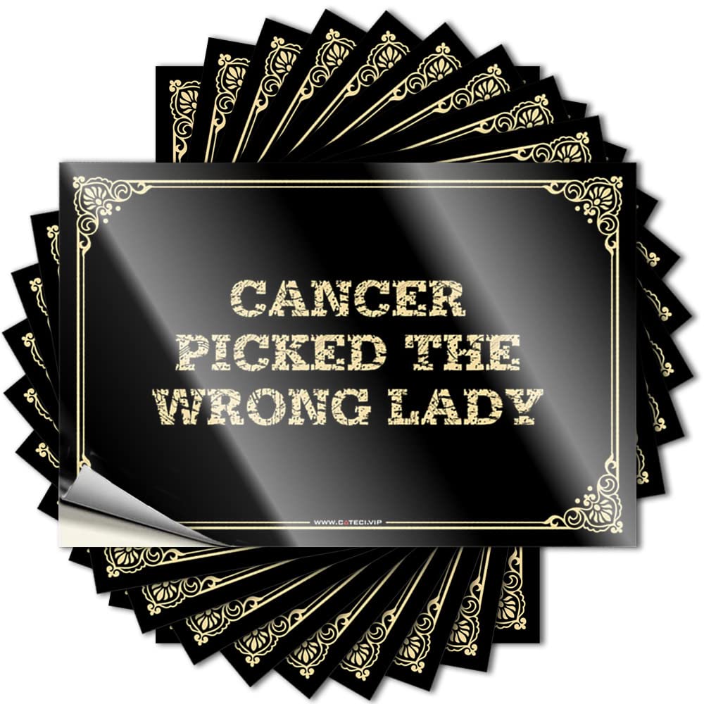 Feminist, Tattoos Window Cancer Picked The Wrong Lady | Mold Tiki Bar Decorations(12X18CM)