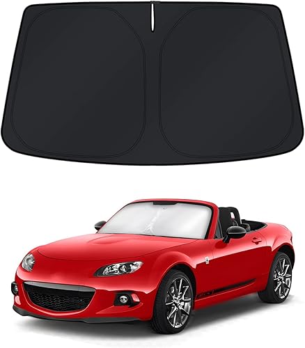 KUST Parasol para parabrisas para Mazda MX-5 Miata Convertible 2017 2018 2019 MX5 para ventana, protector de parasol plegable, bloquea los rayos UV