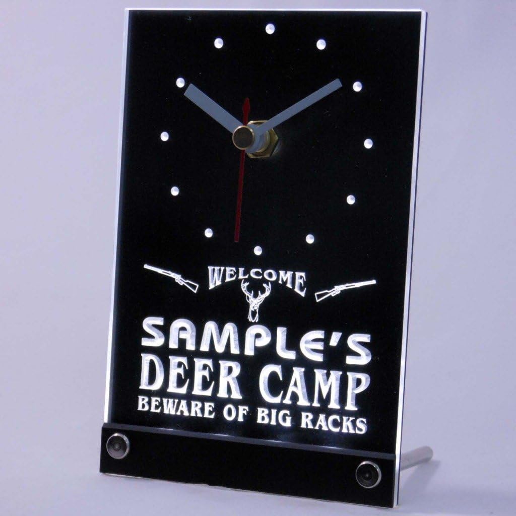 ADVPRO tnctu-tm Personalized Custom Deer Big Racks Bar Neon Led Table Clock