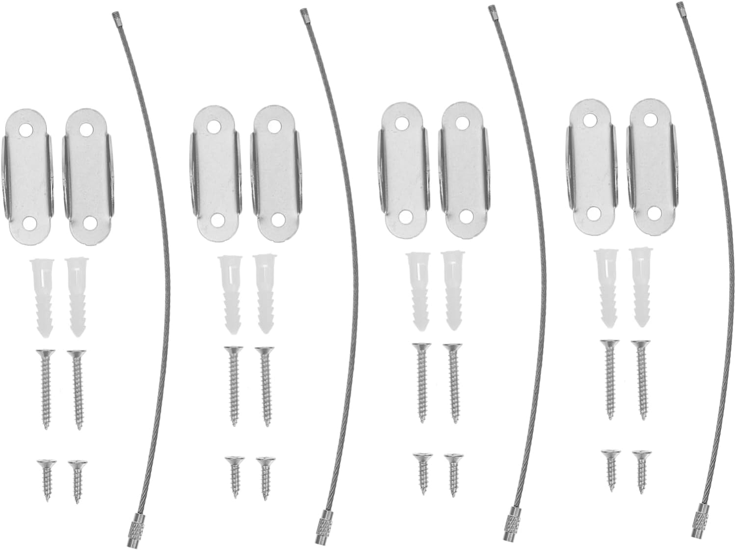 Kisangel 4 Sets Safety Furniture Straps Tip Device Anchors for Cabinets Bookcases Sturdy Construction Easy to Install Protection