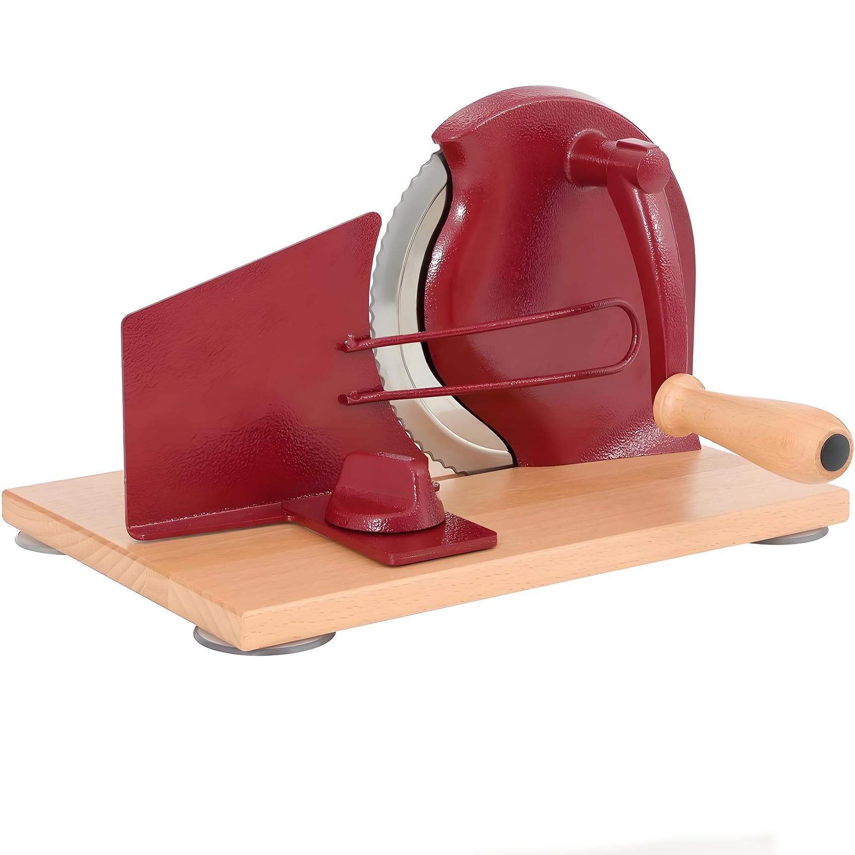Affettatrice manuale per pane a manovella, con lama in acciaio inox, spessore regolabile da 0 a 2,3 cm per fette uniformi, ideale per cucina e uso domestico