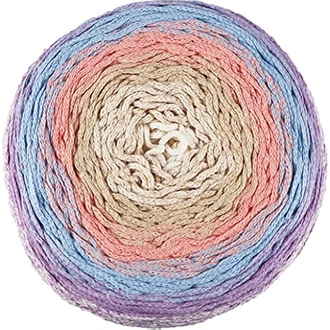 Lidia Crochet Tricot Candy Corde - Hilo de tejer y ganchillo de algodón (750 gr/ovillo; 10 colores) Cover