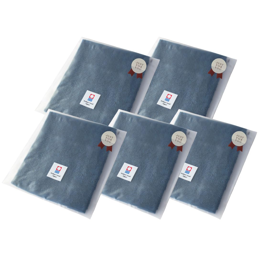 TAVARAT Imabari Towel Handkerchief Navy Set of 5 Cotton Made in Japan