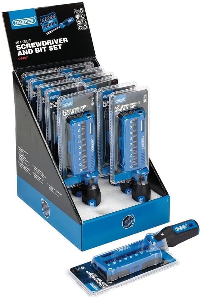 Draper 04497 Screwdriver and Bit Set (19 Piece)