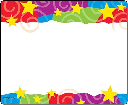 TREND enterprises, Inc. Stars n Swirls Terrific Labels, 36 ct