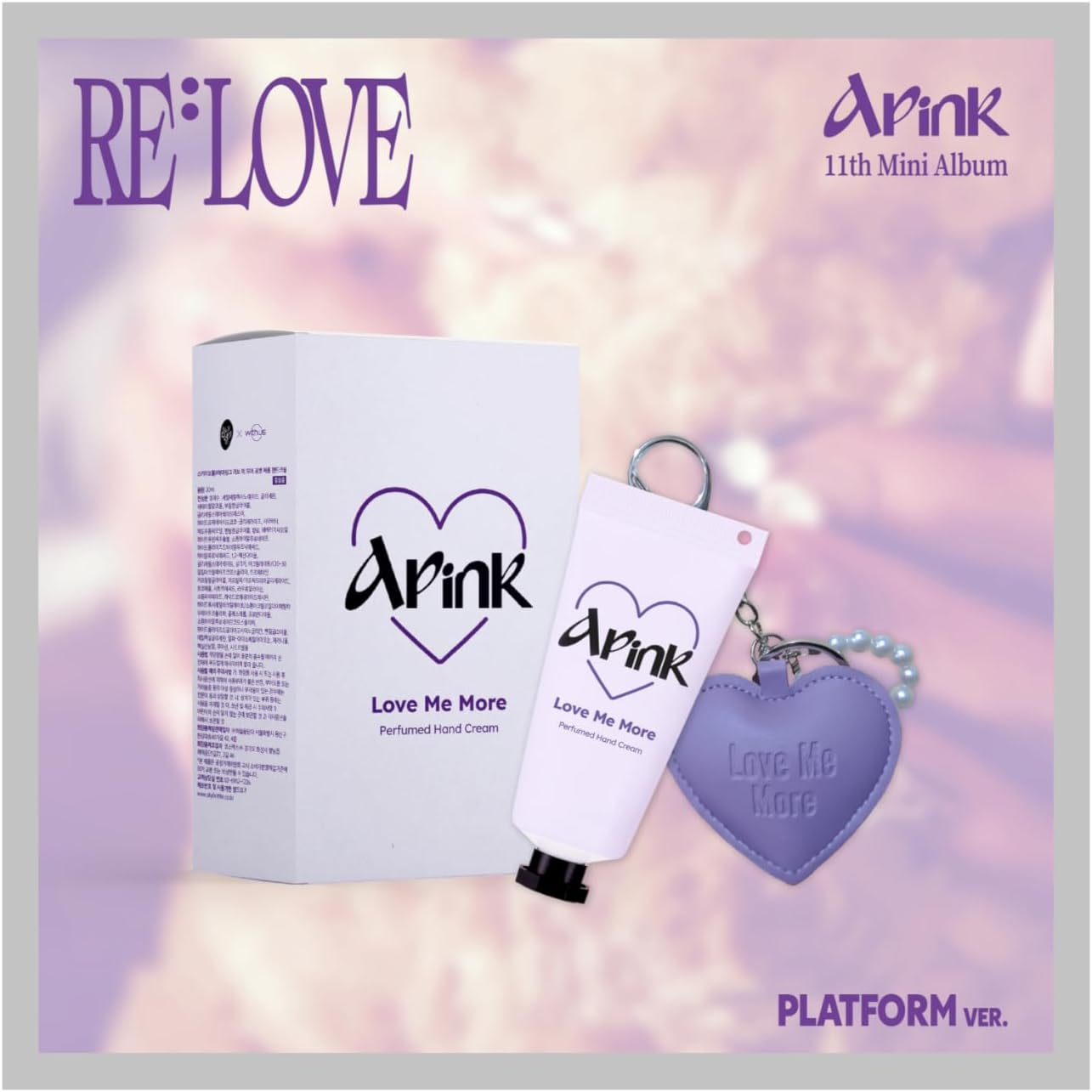 APINK RE : LOVE 11th Mini Album Platform Version Package+Heart Keychain+Qrcard+Selfie PhotoCard+Tracking Sealed