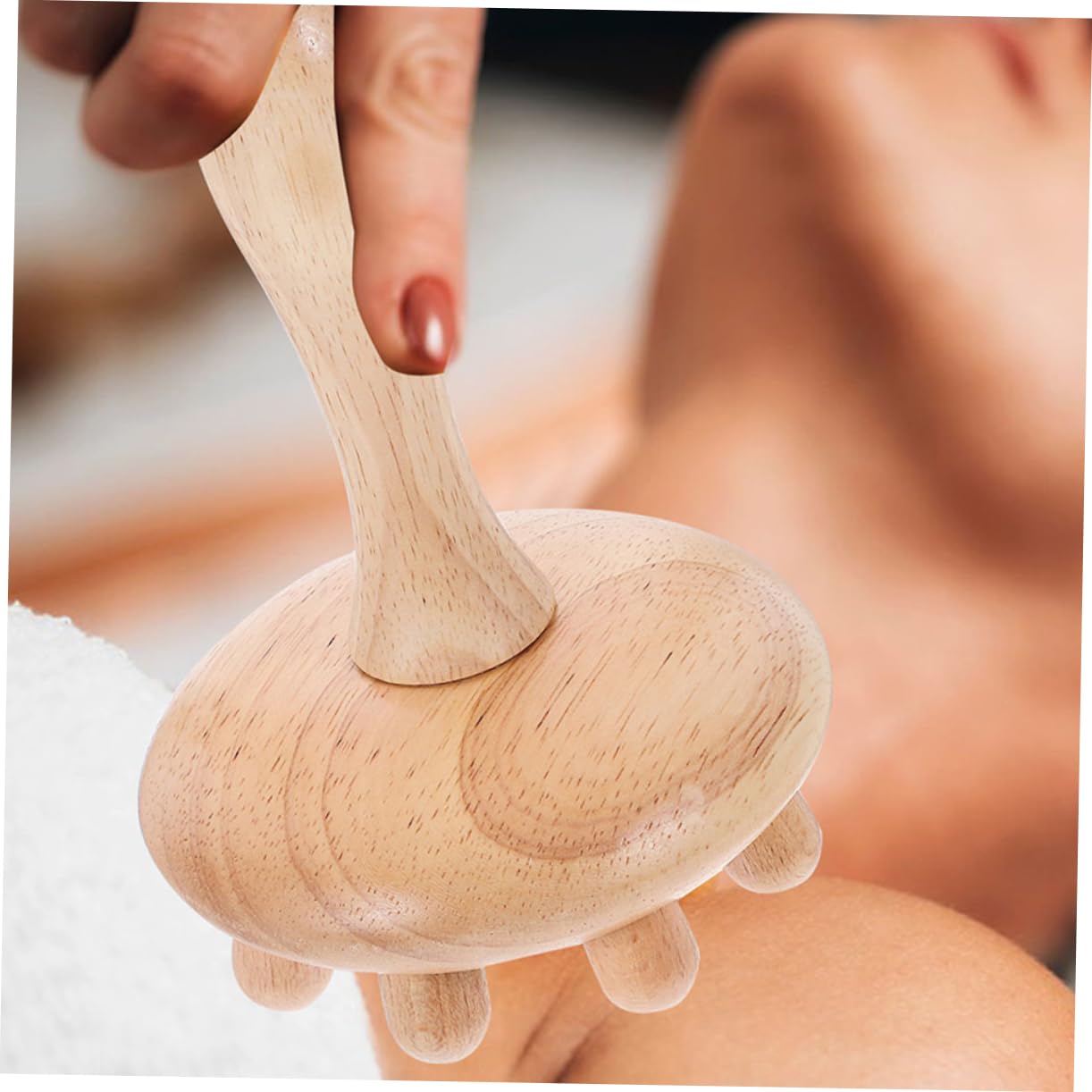 Vaguelly 2 Stück Holzmassagekamm für Kopfhaut Kleiner Kamm mit Breiten Zinken Ergonomischer Griff zur Entspannung