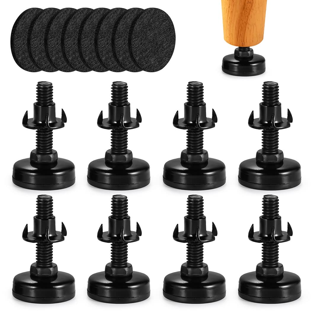 Pieds de meubles en nylon pour chaises et tables de salon sur parquet en bois dur