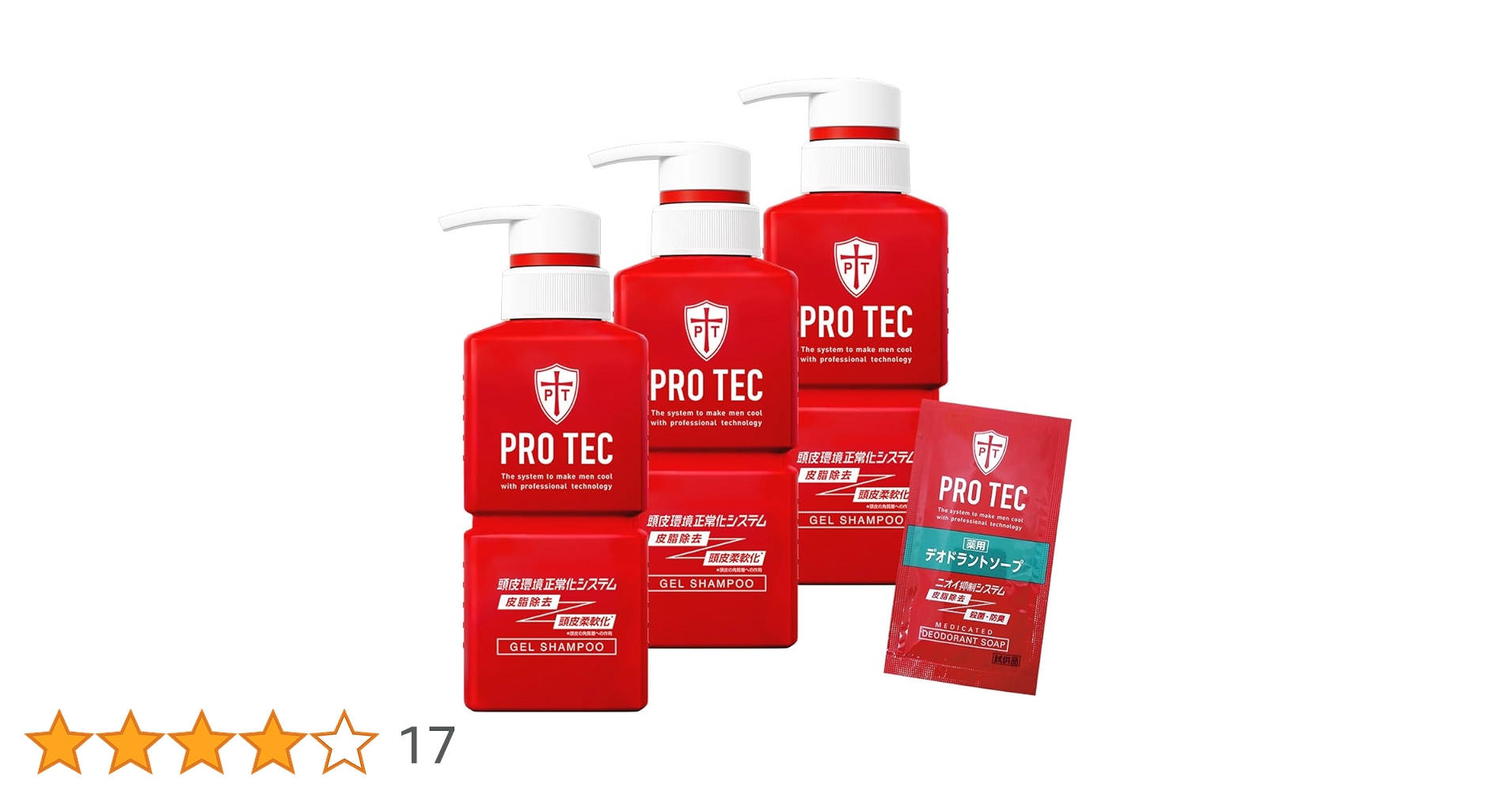 Amazon | PRO TEC(プロテク) 頭皮ストレッチシャンプー本体 300g