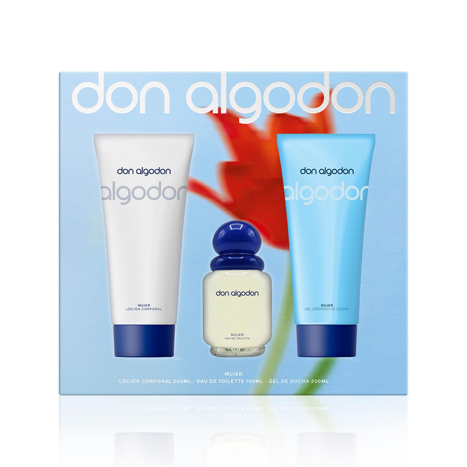 Set Tripack Mujer EDT 100 ml + Loción 200 ml + Gel Ducha 200 ml Don Algodón
