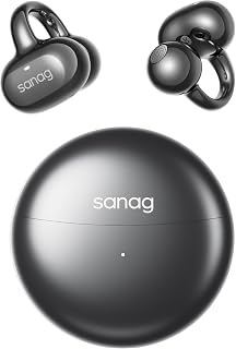 SANAG イヤーカフ ワイヤレスイヤホン オープンイヤー IP6…