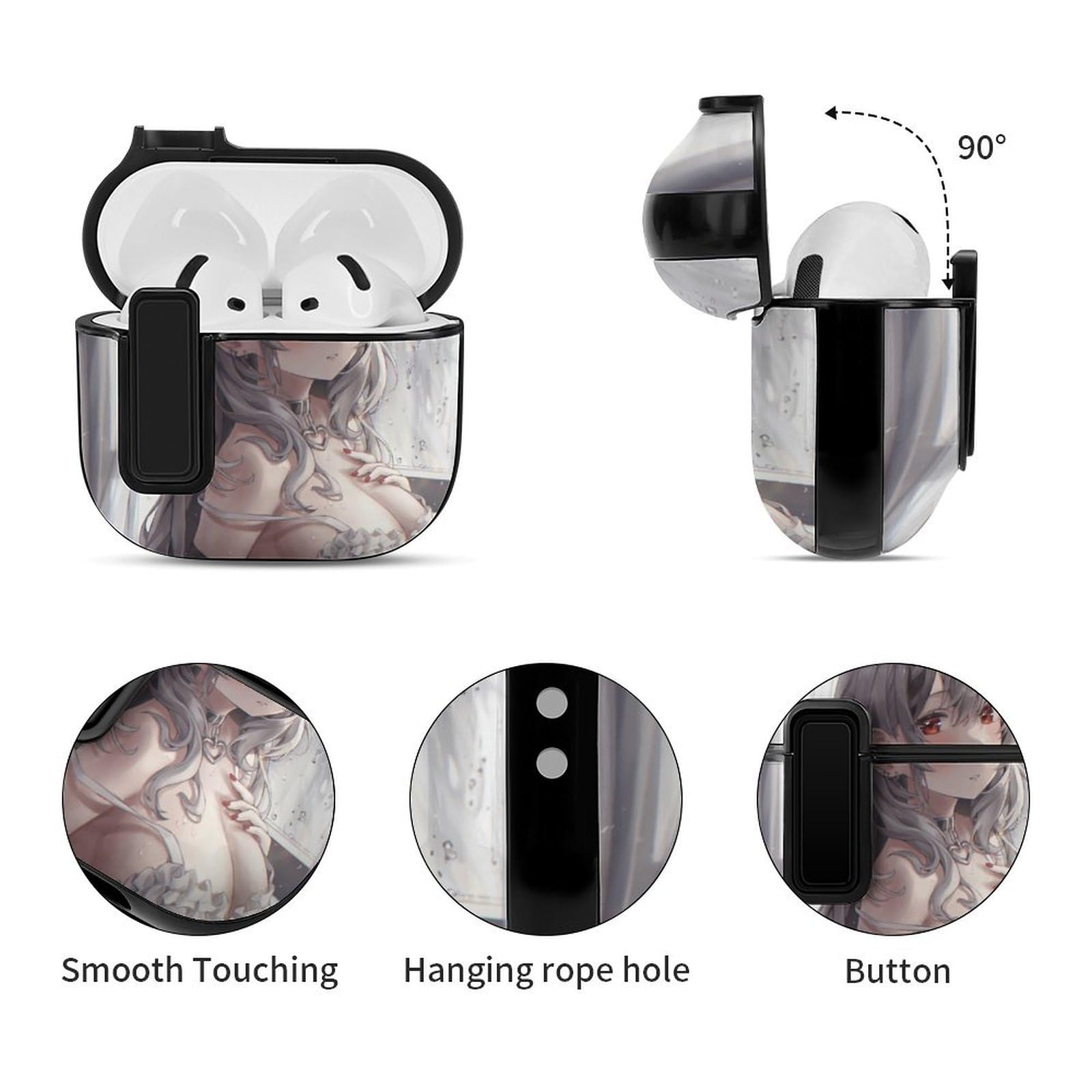 Amazon | AirPods 4ケース VTuber 沙花叉クロヱ エアポッツカバー