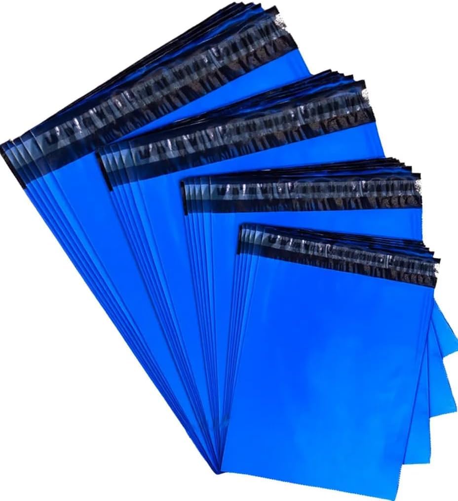 Tezraftaar® Blue Mailing Bags Self Seal Poly Postal Bags Strong Waterproof Courier Packaging Envelopes Tear Resistant Polythene for Amazon Online Business Home Office (500, 16" X 21") — image 1