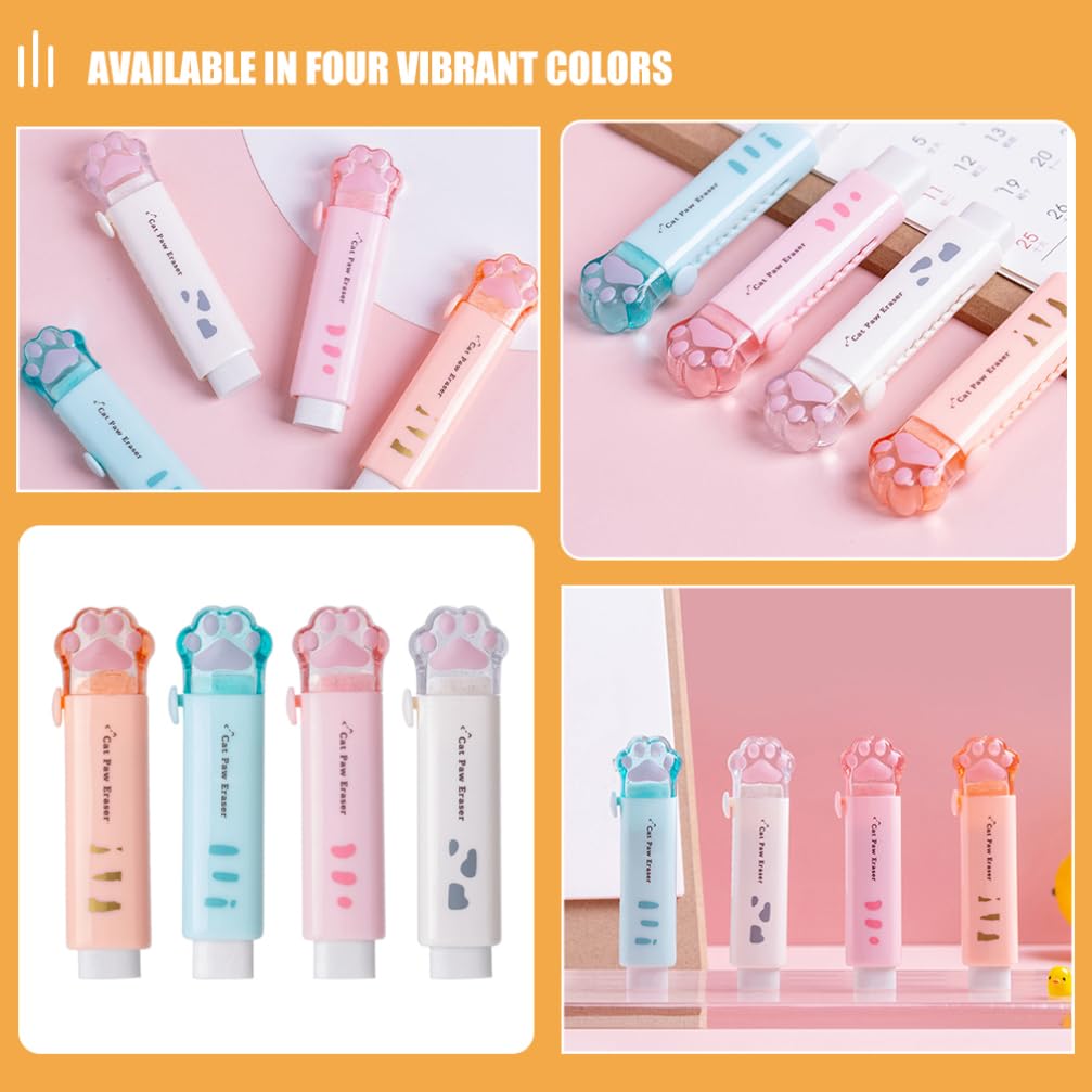 VILLCASE 8 Gomme Da Cancellare Push-pull Colori Vivaci Gomme Estetiche Per Ragazze Ragazzi E Ragazze Gomme Da Cancellare