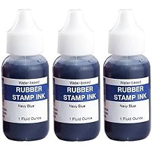 Infusion Stamp Ink Refill Bottles, 1-Ounce, 3-Pack, Navy Blue