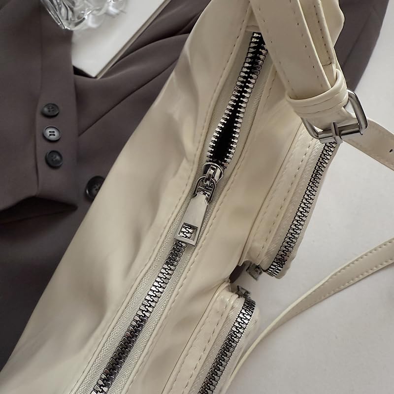 Women’s PU Leather Shoulder Bag – Casual Multi-Pocket Hobo Purse with Adjustable Strap, Large Capacity Handbag for Daily, Wor3