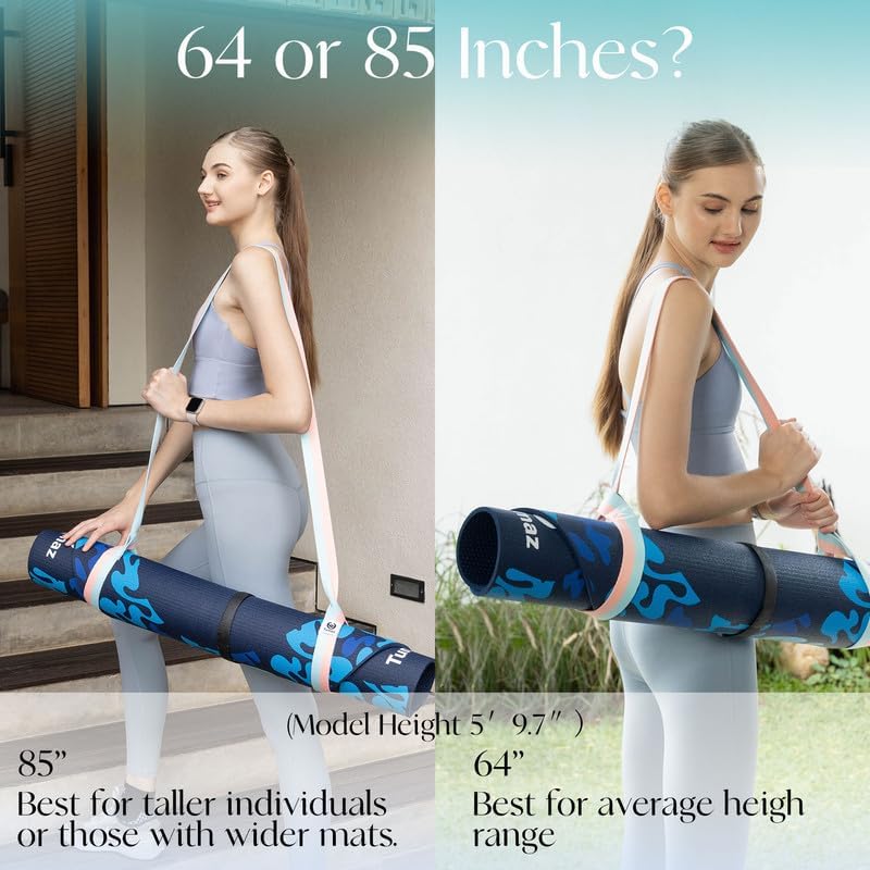 Miniatura 6 de Tumaz Correa para esterilla de yoga alfombrilla no incluida (2 tamaños) con textura delicada extra gruesa y cómoda, soporte ajustable para esterilla