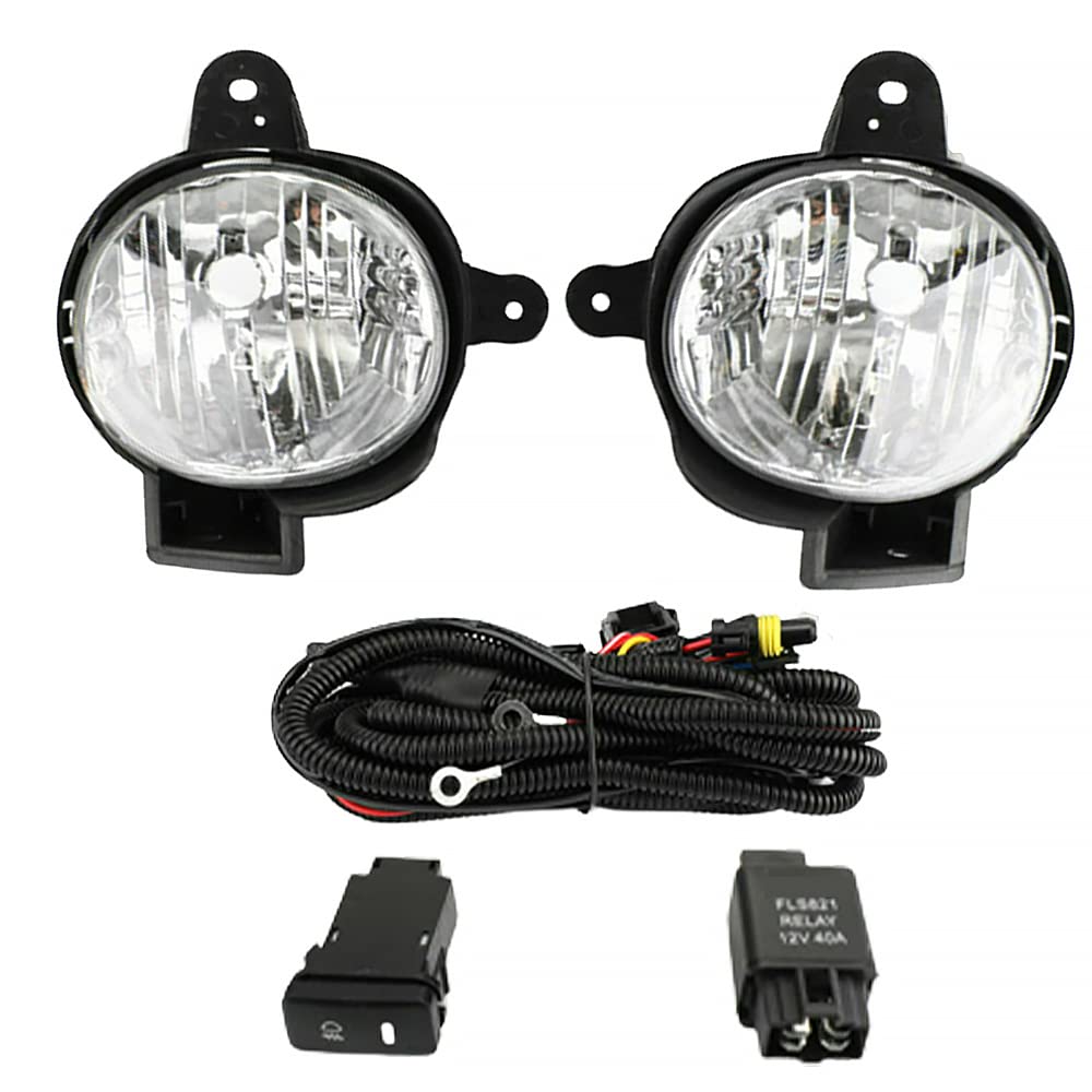 Riloer 2pcs 12V fendinebbia anteriori auto, sinistra destra fendinebbia alogeni fendinebbia sostituzione per T0Y0TA H-ilux V-IGO M-K7 2012-2014, impermeabile antipolvere sostituire kit