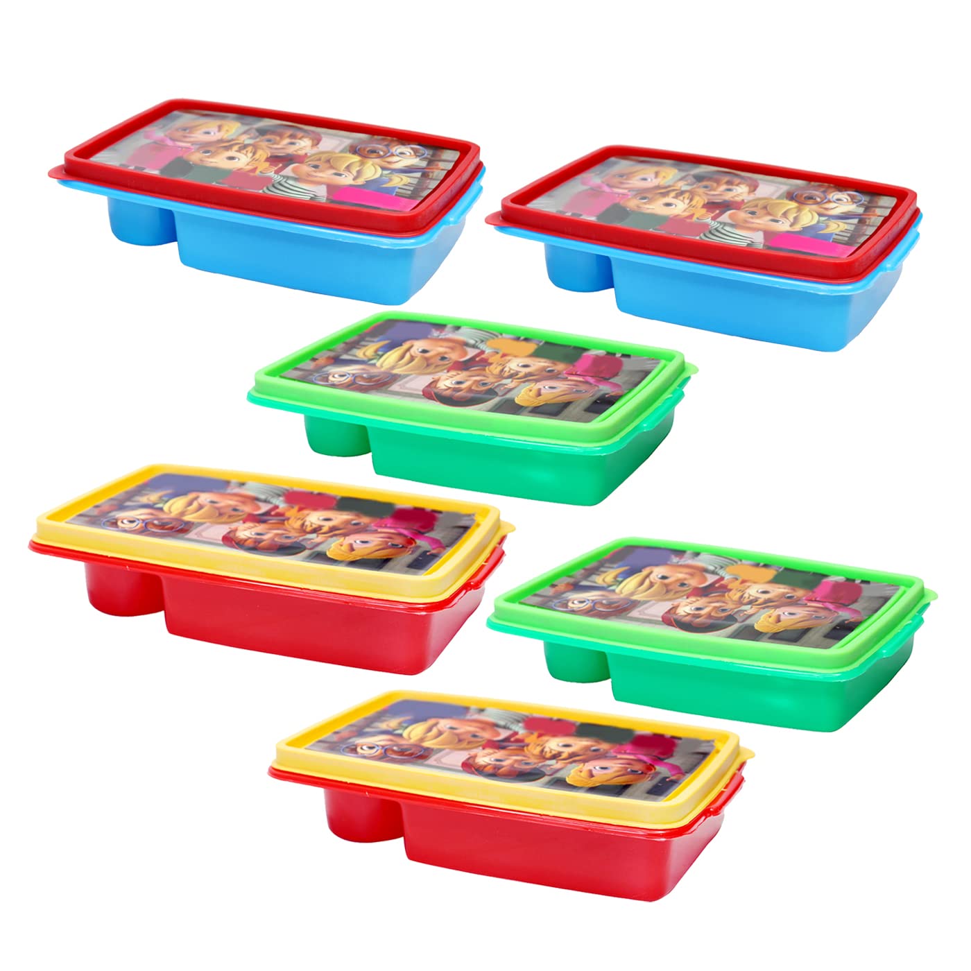 MAJIK Leak Proof Tiffin Box| Lunch Box with Spoon for Kids School Boys and Girls (Set of 6 Pcs, Multicolor) (B0BYHXZ4PF) Amazon Price History, Amazon Price Tracker