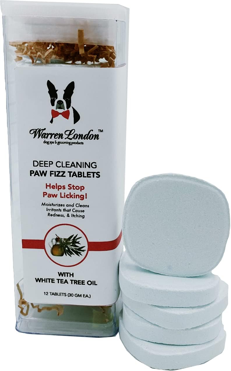 Warren London Deep Cleaning Paw Soak | Soothing Itchy Paw Relief for Dogs with Seaweed, Tea Tree Oil, & Aloe Vera | Anti Licking for…